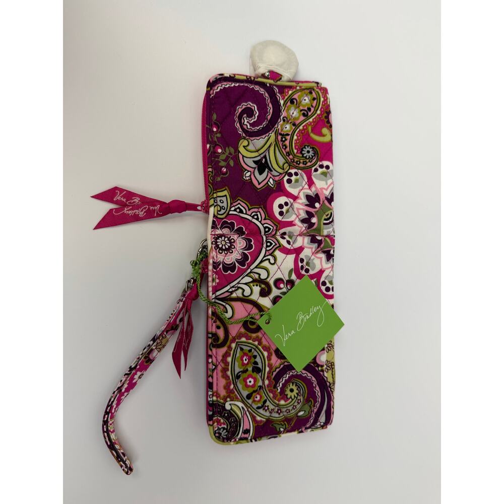 Vera‎ Bradley Very Berry Paisley Wallet Cosmetic Case Wristlet – NWT - Picture 6 of 6